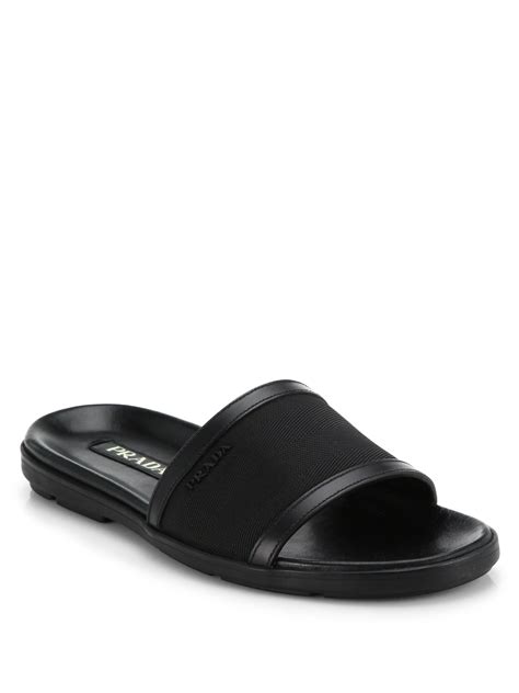 prada flat slides|prada slides for men.